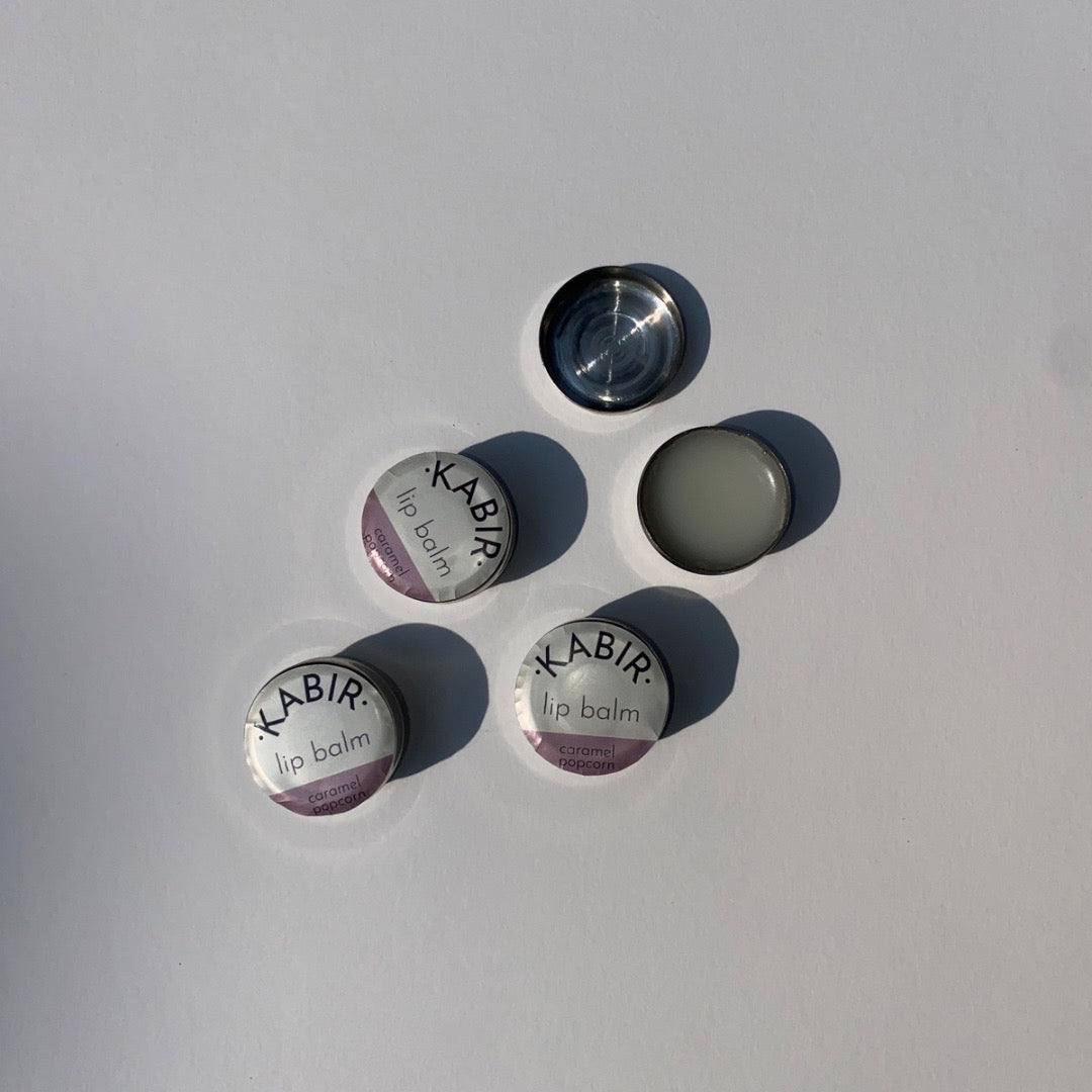 Hand-poured, All-Natural Lip Balm - Refillable Metal Container (3 distinct flavours)