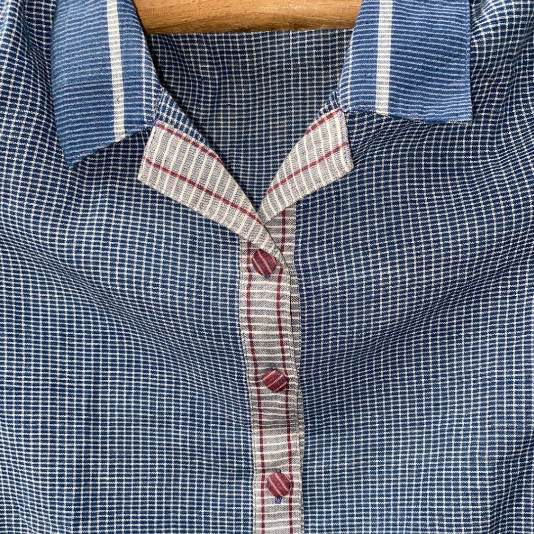 Neela / Saadgi - Short sleeve Frilly Indigo Dress