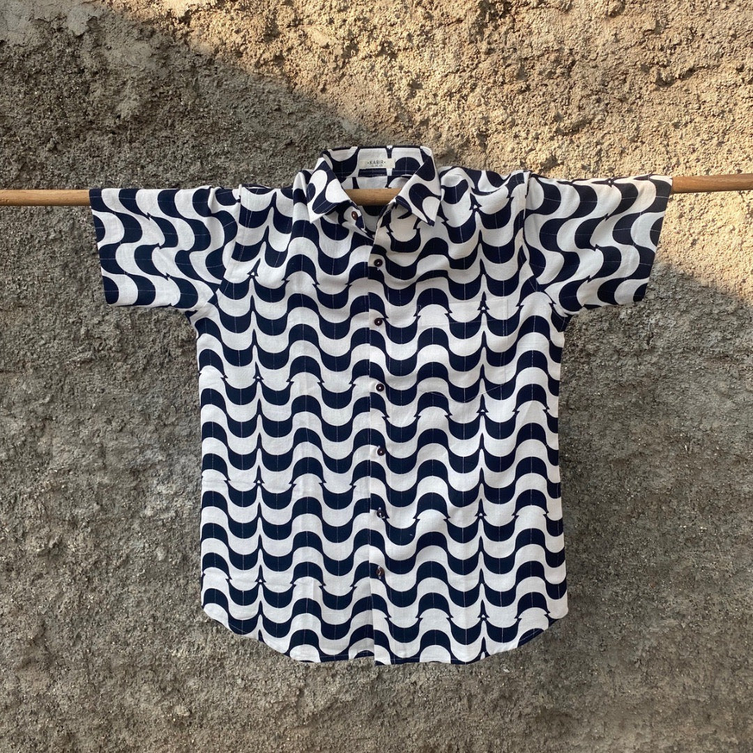 The Flow Shirt - Half Sleeve Blockprinted Shirt