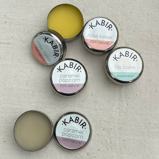 Hand-poured, All-Natural Lip Balm - Refillable Metal Container (3 distinct flavours)