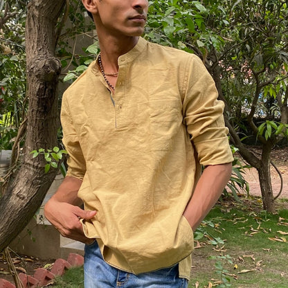 Sukoon / Saadgi - Full Sleeves Naturally Dyed Short Kurta