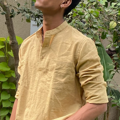 Sukoon / Saadgi - Full Sleeves Naturally Dyed Short Kurta